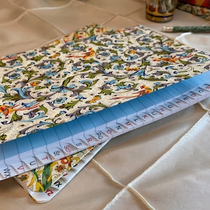 Address Book, A5 Medium, Handmade. Italian Motif, Floral Pattern. Address Book with Tabs, A-Z. Medium Address Book, Gift, Italian paper.