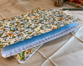 Carnet d'adresses A5 moyen, fait main. Motif italien, motif floral. Carnet d'adresses avec onglets, liste de distribution A-Z. Cadeau, bureau.