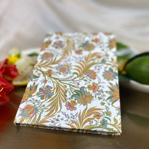 Notebook / Journal Medium A5, Handmade. 10 Italian Motifs Available, Floral Pattern. Diary. Lined, Blank. 1