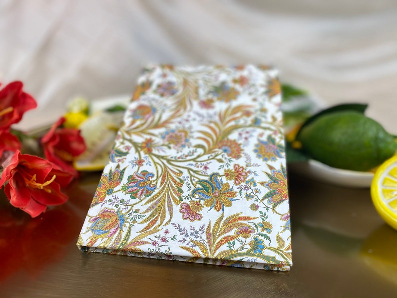 Notebook / Journal Medium A5, Handmade. 10 Italian Motifs Available, Floral Pattern. Diary. Lined, Blank. 1