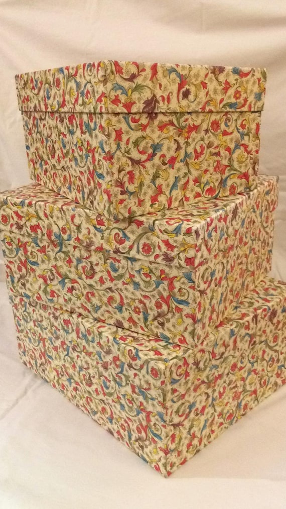 Length 1513 Storage Box. Italian Motif Gift Box Floral Pattern Jewelry Box Clothes Box Decorative Box Set of 2 Boxes