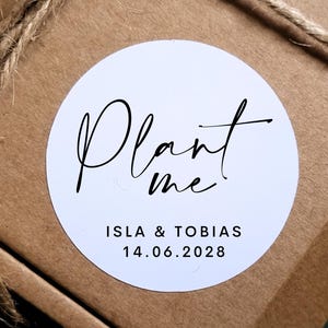 Stickers mariage Plante-moi | Stickers de mariage personnalisés | Laissons l'amour grandir | Stickers plantes de mariage | Stickers cadeaux pour mariage personnalisés