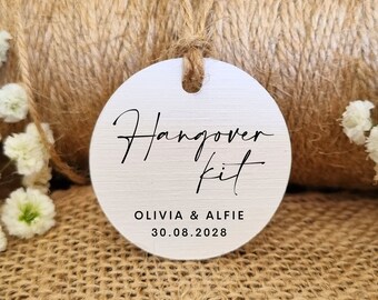 Hangover Kit Wedding Favour Tags | Personalised Wedding Tags | Hen Party Tags | Wedding Favour Tags | Take A Shot Tags | Favour Tags