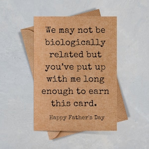 Funny Step Dad Father's Day Card | Stepathers Day Card | Stepdad Fathers Day| A6 Greetings Card | Fathers Day Card Step Dad | Fathers Day