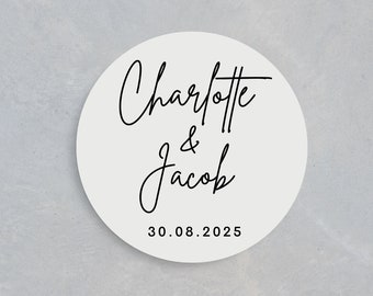 Personalised Wedding Stickers | Wedding Date Labels | Wedding Stickers | Personalised Wedding Favour Stickers | Wedding Stickers