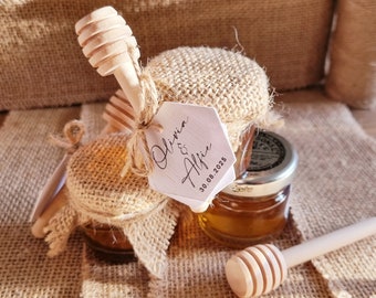 Personalised Honey Wedding Favours | Personalised Honey Pot Favours | Honey Wedding Favours |  Personalised Wedding Favours | Mini Honey Pot