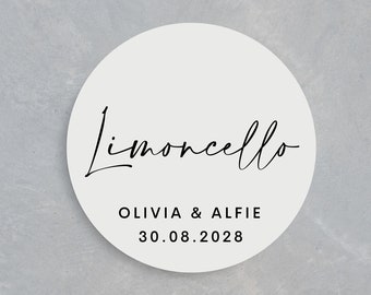 Limoncello Stickers | Personalised Wedding Stickers | Limoncello Favours Wedding Stickers | Personalised Wedding Favour Stickers