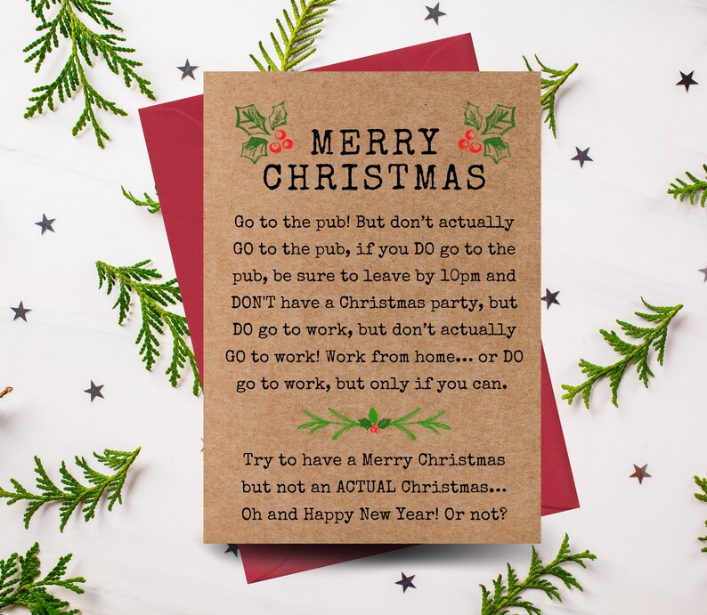 Christmas Cards 2020 Christmas Cards Pack Covid Christmas Etsy