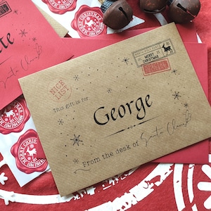 Enveloppes de Noël | Enveloppe de Noël personnalisée | Portefeuille d'argent | Remplisseur de bas | Enveloppe cadeau | Enveloppes de Noël | Père Noël secret