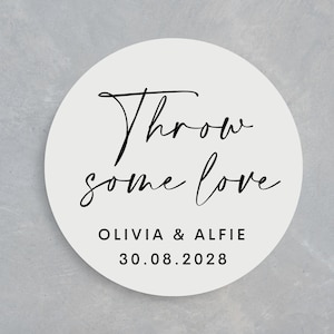 Jetez des autocollants d'amour | Jetez-moi des étiquettes | Autocollants Confettis | Etiquettes pour cadeaux de mariage | Stickers mariage | Stickers pour mariage | Autocollants