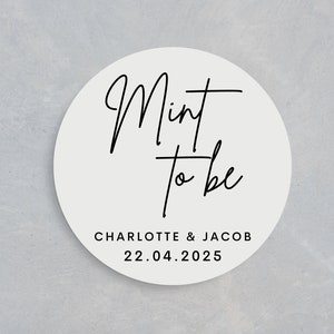 Personalised Wedding Stickers | Mint To Be Wedding Stickers | Wedding Mint Favour Stickers | Personalised Wedding Favour Stickers