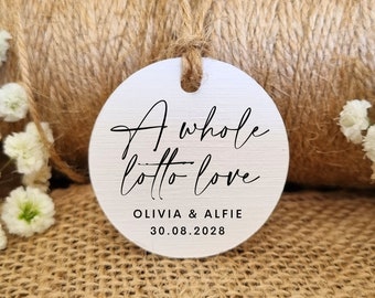 Whole Lotto Love Wedding Favour Tags | Personalised Wedding Tags | Wedding Casino Tags | Wedding Scratch Card Games | Wedding Lucky Favours