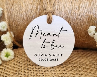 Meant To Bee Wedding Favour Tags | Personalised Wedding Tags | Wedding Honey Favour Tags | Wedding Honey Gift Tags | Honey Tags | Favours