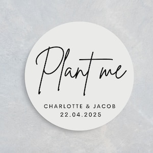 Stickers de mariage personnalisés | Stickers mariage Plante-moi | Stickers plantes de mariage | Laissons l'amour grandir | Stickers cadeaux pour mariage personnalisés
