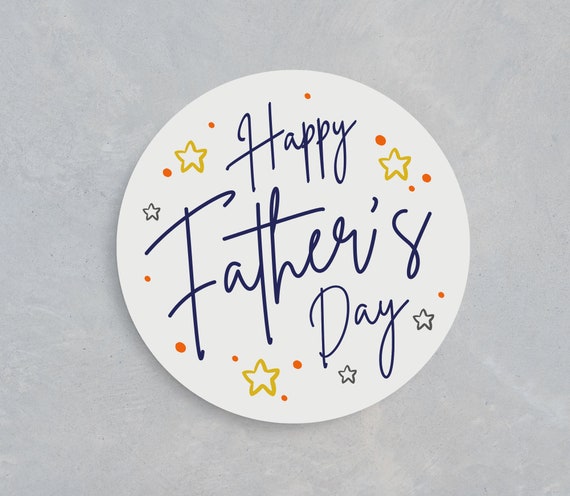 Happy Father's Day Stickers | Business Favor Tags