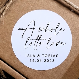 Stickers mariage Love Whole Lotto | Stickers de mariage personnalisés | Cadeaux de mariage pour carte à gratter | Stickers cadeaux pour mariage personnalisés