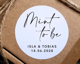 Mint To Be Wedding Stickers | Personalised Wedding Stickers | Wedding Mint Favour Stickers | Personalised Wedding Favour Stickers