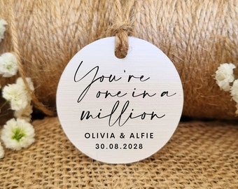 You're One In A Million Wedding Favour Tags | Personalised Wedding Tags | Wedding Sweet Cart Tags | Wedding Favour Tags | Sweet Packet Tags