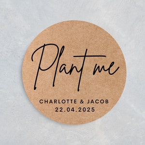 Stickers de mariage personnalisés | Stickers mariage Plante-moi | Stickers plantes de mariage | Laissons l'amour grandir | Stickers cadeaux pour mariage personnalisés
