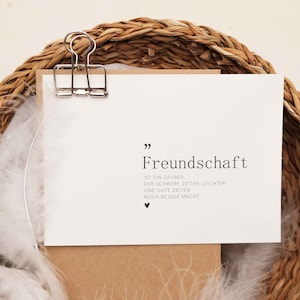 Postkarte "Freundschaft" | Geschenk beste Freundin, Trauzeugin, Hochzeit, Patentante, Weihnachten, Geburtstag,Geburtstagsgeschenk,PapierWind