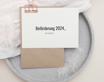 Schwangerschaft verkünden: Karte SAM "Beförderung 2024" | Postkarte, Du wirst Oma, Oma und Opa werden, wir bekommen ein Baby, Geburt