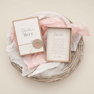 Geschenk Schwester BOX A6 LIA "Schwesterherz" | Trauzeugin, Patentante, Weihnachten, Weihnachtsgeschenk Schwester, PapierWind