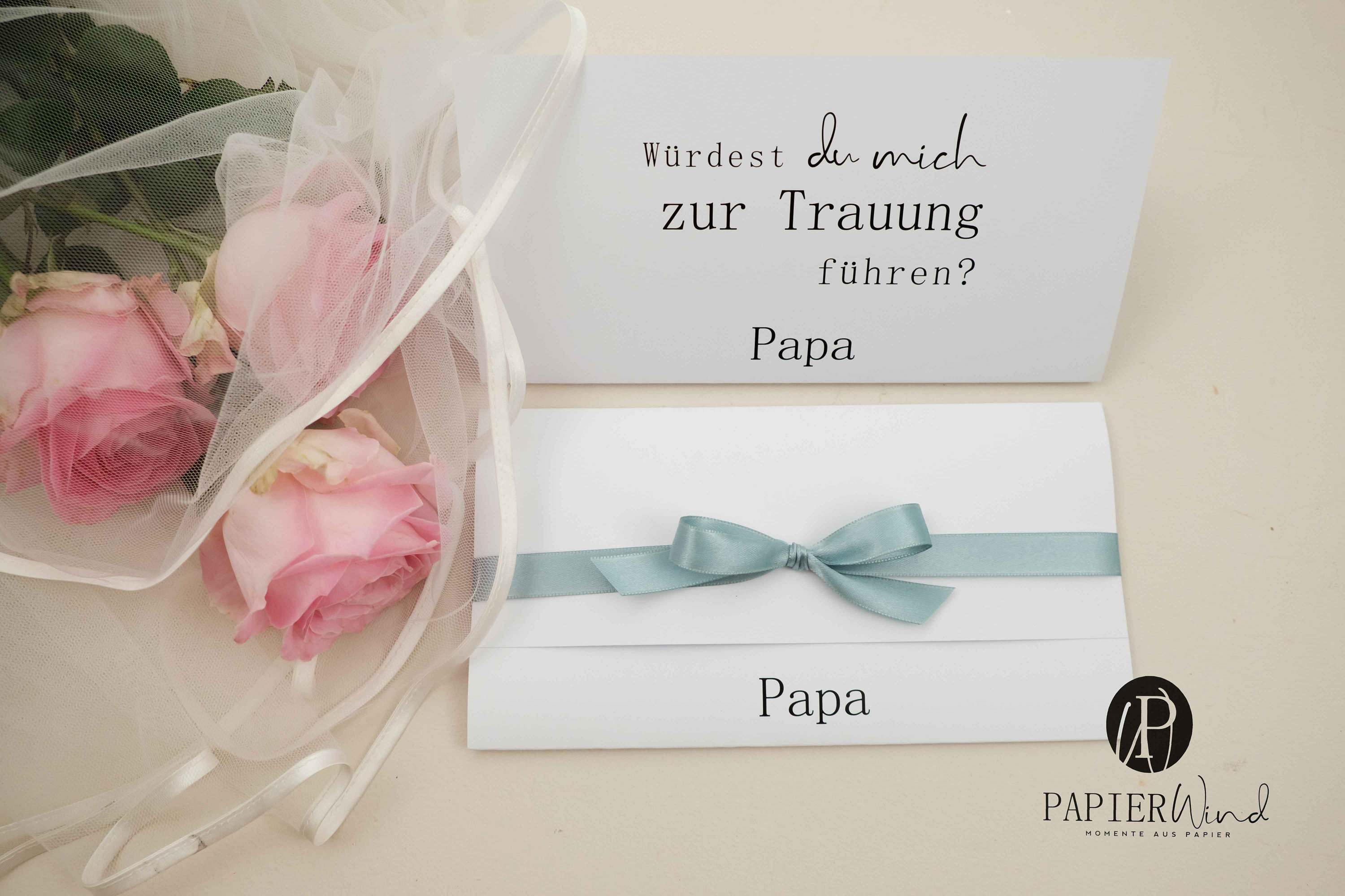 Karte Hochzeit Papa würdest du mich zur Trauung Etsy.de