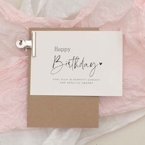 Postkarte "Happy Birthday" | Geschenk beste Freundin, Trauzeugin, Patentante, Geburtstag, Geburtstagsgeschenk, Geburtstagskarte, PapierWind