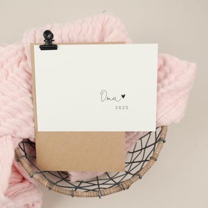 Schwangerschaft verkünden: Karte NORA "Oma 2025" | Postkarte, Du wirst Oma, Oma und Opa werden, wir bekommen ein Baby, Geburt