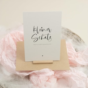 Postkarte: "Kleiner Schatz" | Geschenk Geburt, Geschenk Baby, Geschenk beste Freundin, PapierWind