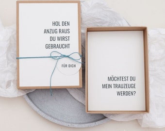 Trauzeuge fragen: Geschenkbox SAM "Möchtest du mein Trauzeuge werden?"|Trauzeuge werden,Hochzeit,Geschenk Trauzeuge,Geburtstag,bester Freund