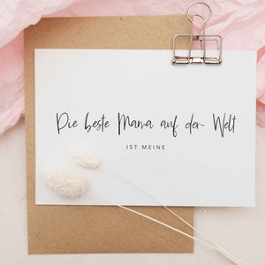 Postkarte "Die beste Mama auf der Welt - ist meine" | Geschenk Mama, Geburtstagsgeschenk, Weihnachtsgeschenk ,Muttertag, PapierWind