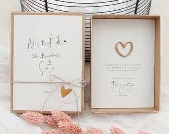 Trauzeugin fragen: Geschenkbox MIMI GOLD WEDDING "Möchtest du meine Trauzeugin werden?"| Hochzeit,Geschenk Trauzeugin,Weihnachten,PapierWind
