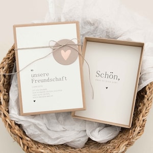 Geschenk beste Freundin: Geschenkschachtel FIONA "Freundschaft" | Trauzeugin, Patentante, Weihnachtsgeschenk Schwester, PapierWind