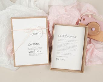 Patenbrief Taufe personalisiert Box LIV - Patentante/Patenonkel| Patentante Geschenk, Taufbrief,Personalisiertes Taufgeschenk,PapierWind