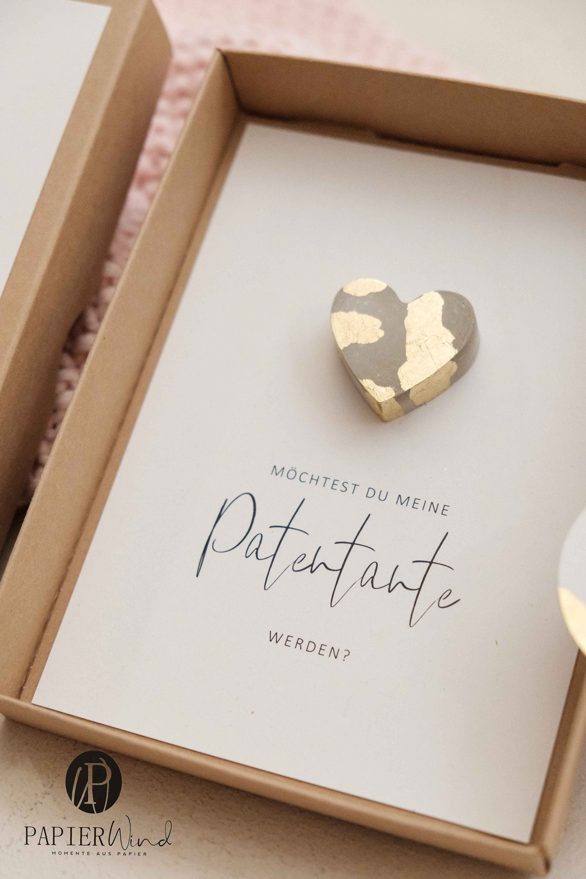Patentante fragen: Geschenkschachtel LINDA Möchtest du | Etsy