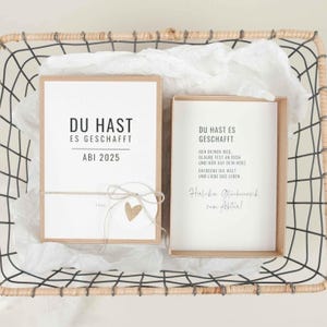 Abitur Geschenk Geldgeschenk Box SAM No. 2 A6 "Du hast es geschafft - Abitur 2025" |Geldgeschenk Abitur verpacken,Wunscherfüller,PapierWind