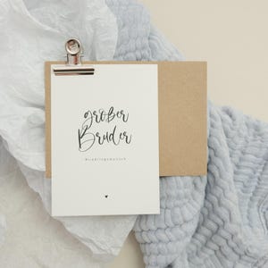 Postkarte: "Großer Bruder #Lieblingsmensch" | Verkündung Schwangerschaft, Geschenk Geburt, Geschenk Baby, Geschenk beste Freundin,PapierWind
