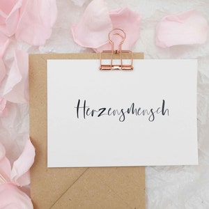 Postkarte "Herzensmensch" | Geschenk beste Freundin, Mama, Schwester, Geschenk Trauzeugin, Patentante, Geburtstagsgeschenk, PapierWind
