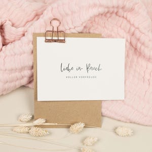 Schwangerschaft verkünden: Karte "Liebe im Bauch" | Postkarte, Du wirst Oma, Oma und Opa werden, wir bekommen ein Baby,beste Freundin,Geburt