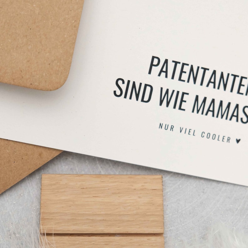 Postkarte SAM Patentanten sind wie Mamas nur viel cooler Tante, Geburtstagsgeschenk Patentante, Taufe, Weihnachtsgeschenk, PapierWind Bild 7