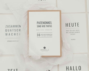 Meilensteine für Patenonkel: Patenonkel sind wie Papas, nur viel cooler | Geschenk Patenonkel,Taufe,Geburt,Baby,Schwangerschaft,PapierWind