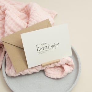 Schwangerschaft verkünden: Karte "Herzklopfen" | Postkarte, Du wirst Oma, Oma und Opa werden, wir bekommen ein Baby, Geburt, PapierWind