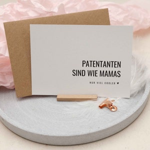 Postkarte SAM Patentanten sind wie Mamas nur viel cooler Tante, Geburtstagsgeschenk Patentante, Taufe, Weihnachtsgeschenk, PapierWind Bild 6