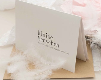 Erzieherin Geschenk Abschied: Geschenkheft A5 "Kleine Menschen" | Dankeschön Erzieherin, Kita, Kindergarten, Einschulung, PapierWind