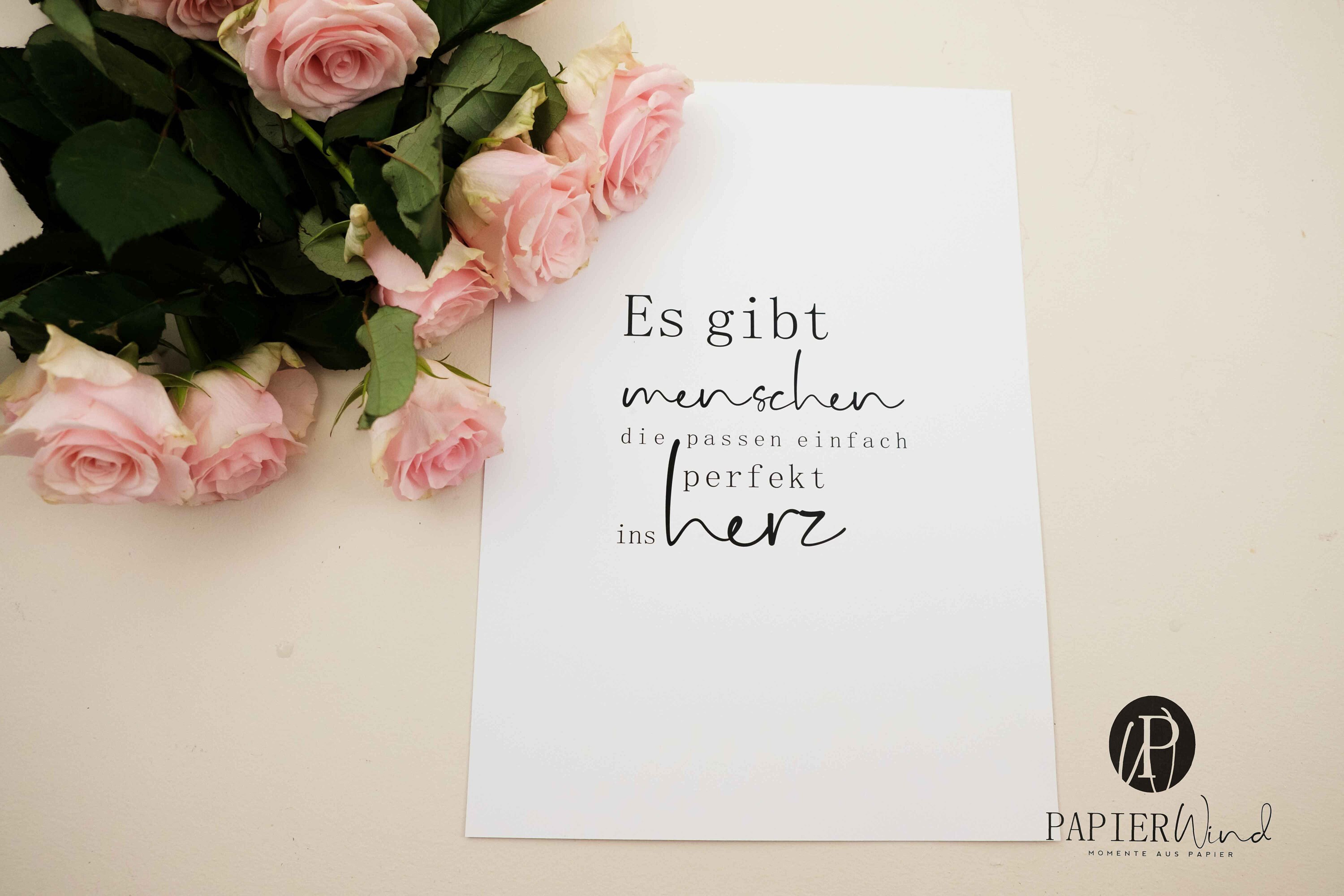Es Gibt Menschen Die Passen Einfach Perfekt Ins Herz