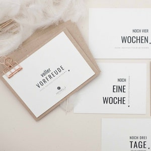 Hochzeitscountdown SAM für 4 Wochen:  &quot; Voller Vorfreude&quot; | Geschenk Hochzeit, Hochzeitsgeschenk, Trauzeugen, Karte Hochzeit, Trauzeugin