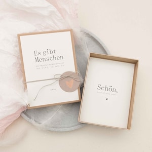 Geburtstagsgeschenk Geldgeschenk Box A6 ISA "Es gibt Menschen, die passen einfach perfekt ins Herz" | Geldgeschenk verpacken, PapierWind