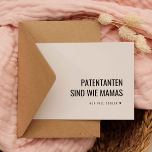 Postkarte SAM Patentanten sind wie Mamas nur viel cooler Tante, Geburtstagsgeschenk Patentante, Taufe, Weihnachtsgeschenk, PapierWind Bild 3