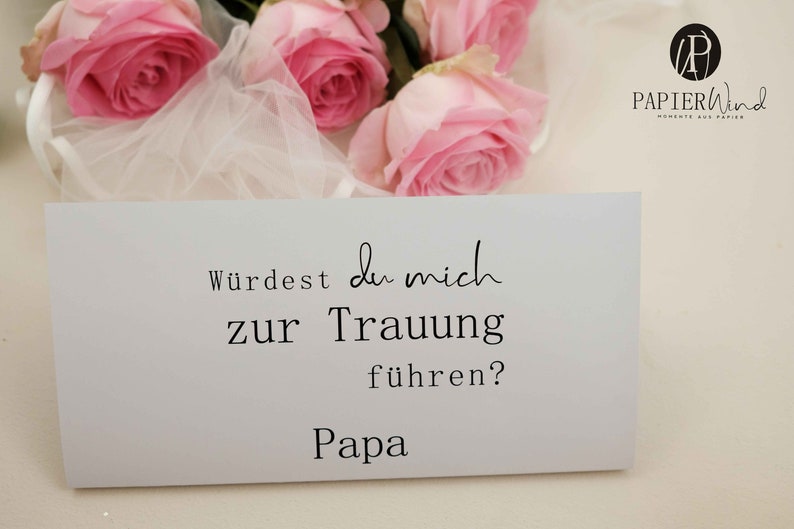 Karte Hochzeit Papa würdest du mich zur Trauung Etsy.de